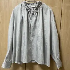 美品 Ballsey ボールジー リボン付き ハイカウントネックフリル