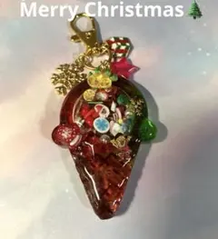 シャカシャカキーホルダー　クリスマス　アイス