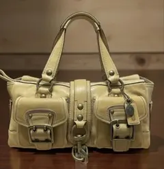 65th Coach Flap Legacy Satchel Bag Camel