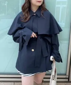 NICE CLAUP　ケープミドルトレンチコート