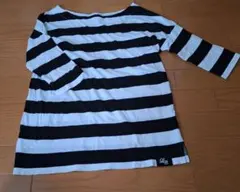 フェリシモ ストライプ ボートネックカットソー