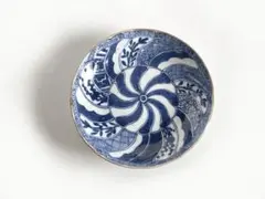 中国骨董　アンティーク　祥瑞　捻文様　縁錆　五寸皿　銘々皿　景徳鎮　古染付