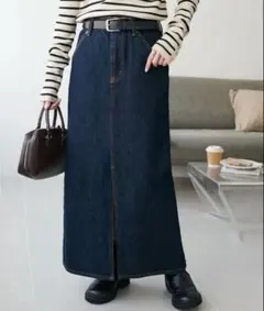 【タグ付き】USコットンデニムナロースカート