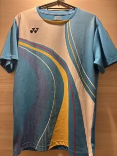 YONEX バドミントンシャツ 青/白/黄色