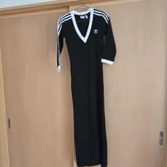 アディダスオリジナルス Vネックロングカットソーワンピース