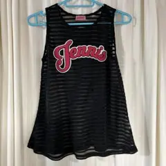 Jenni ブラックタンクトップ　シースルー×ボーダー　ジェニーのサムネイル