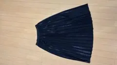 プリーツロングスカート ブラック