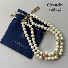 Givenchy ジバンシィ　ヴィンテージ　パールネックレス　ビジュー　タグ付き