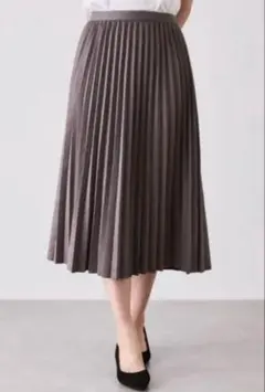 JAYRO マシュマロスウェードプリーツスカート78丈　チャコール　M