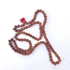 ルドラクシャ　菩提樹の数珠　109粒　1cm　長さ約100cm / インドの数珠