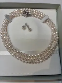 大丸 アコヤネックレスSILVER ピアスK14 7.5-8.0mm 42cm - メルカリ