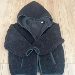 ZARAキッズフード付きダークグレー フリースジャケット 110センチ