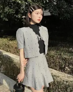 Darich スカラップショートジャケット、スカート