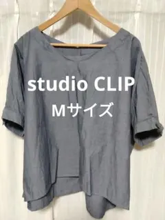 studio CLIP ブラウス　半袖　グレー　Mサイズのサムネイル