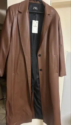 ZARA ブラウン ロングコート Lサイズ
