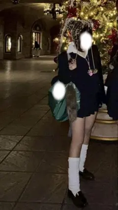 ミニーちゃん　ヒョウ柄ファンキャップ