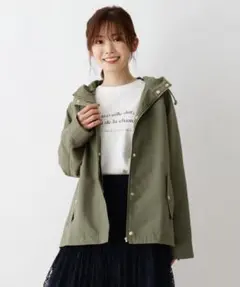 SHOO・LA・RUE/DRESKIP 裾ドロストマウンテンパーカー カーキのサムネイル
