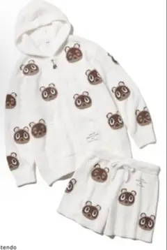 ジェラートピケ×あつ森 つぶまめジャガードパーカ&ショートパンツSET