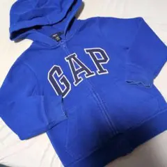 GAP 青 ジッパー付きフードパーカー