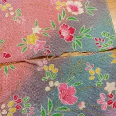 西陣織　ちりめん　生地　金糸　ミニサイズ　2枚セット