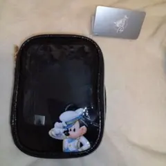 ミッキーポーチキーホルダータイプクリア窓HAPPYBIRTHDAY MICKEY