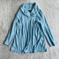 美品 J.Jill チュニック M 水色 七分袖 とろみ