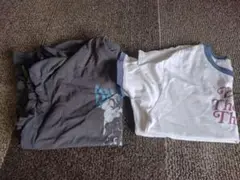 グレー グラフィックプリント Tシャツ セット