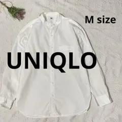 UNIQLO ユニクロ バンドカラーシャツ 白 M 綿100% 長袖