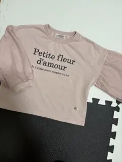 袖レース　薄手トレーナー