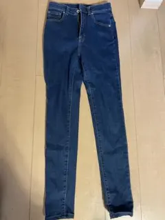 スキニーデニム ダークブルー