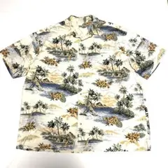 3XL アロハシャツ　オーバーサイズ　hollis river ヤシの木　ハワイのサムネイル