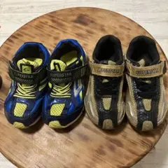 SUPERSTAR キッズシューズ 16cm 青/黄 黒/金 2足