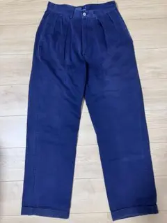 90sPolo by Ralph Lauren 2タッグワイドチノパン 紺w28