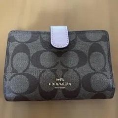 【中古品】　COACH シグネチャー 二つ折り財布
