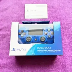PS4 コントローラー 純正 ウェイブブルー T38-z【箱,説明書付き】