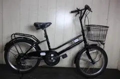 人気！BTM 20インチ シマノ6段 カゴ付き 折り畳み自転車 黒 - メルカリ