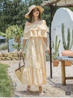 SHEIN オフショルダーワンピース　カジュアル&バケーションスタイル 夏ドレス