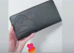 Tiffany&Co.ティファニー スモールジップウォレットブラックレザー正規