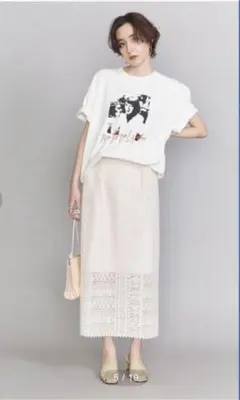 お値下げ⭐︎ビューティーアンドユース美品 BY レースラインスカートM