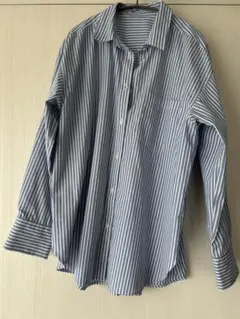 GU ストライプ 長袖シャツ L