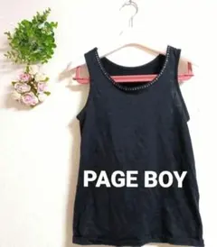 PAGE BOY ブラック タンクトップ　スタッズのサムネイル