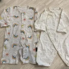 虹と太陽プリントロンパース2点セット