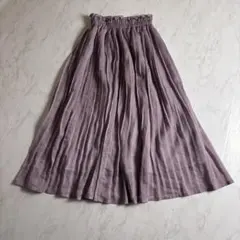 MAJESTIC LEGON プリーツ ロングスカート M ピンク ラメ入り