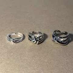 シルバーリング925 メキシカン インディアン ヴィンテージリング 3点セット