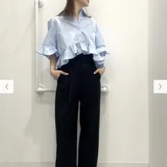 GU rokh コラボ　ペプラムシャツ