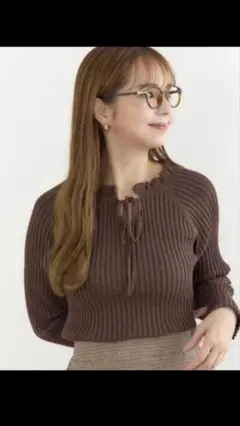 flower Sparkle rib knit スパークルリブニットのサムネイル