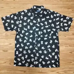 Stussy 総柄 半袖シャツ M 黒 ドット柄 - メルカリ