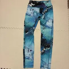 青系幾何学模様 レギンス　Sサイズ