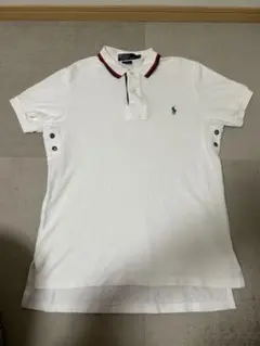 Polo Ralph Lauren ポロシャツ 白 刺繍ロゴ L