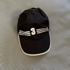adidas キャップ 3ロゴ ブラック